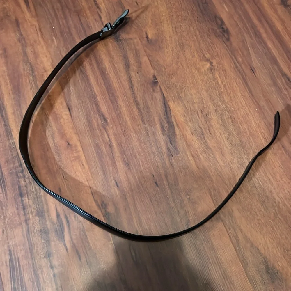 Black men’s textured belt 39” long Steve Madden